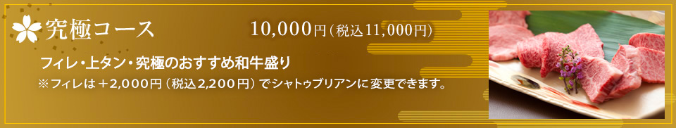 究極コース10,000円(税込11,000円)